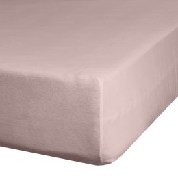 Prześcieradło z gumką 140x200 Gładkie różowe na wysoki materac 30 cm Eurofirany