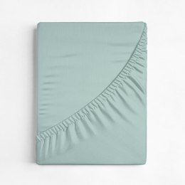 Prześcieradło z gumką 180x200 Gładkie miętowe na wysoki materac 30 cm Eurofirany