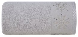 Ręcznik Joy 3 50x90 srebrny gwiazdki świąteczny 480 g/m2 Eurofirany