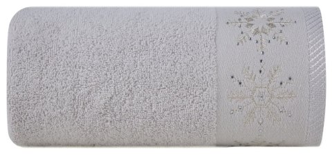 Ręcznik Joy 3 50x90 srebrny gwiazdki świąteczny 480 g/m2 Eurofirany Ręcznik Joy 3 50x90 srebrny gwiazdki świąteczny 480 g/m2 Eurofirany