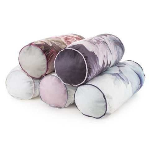 Poduszka dekoracyjna 48x20 Velvet niebieska kwiaty wałek Eurofirany Poduszka dekoracyjna 48x20 Velvet niebieska kwiaty wałek Eurofirany