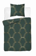Pościel satynowa 140x200 zielona butelkowa złota ornament 5088 B Home Satin 11 Pościel satynowa 140x200 zielona butelkowa złota ornament 5088 B Home Satin 11