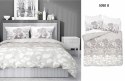 Pościel satynowa 160x200 beżowa jasna szara biała kwiaty liście 5090 B Home Satin 11 Pościel satynowa 160x200 beżowa jasna szara biała kwiaty liście 5090 B Home Satin 11