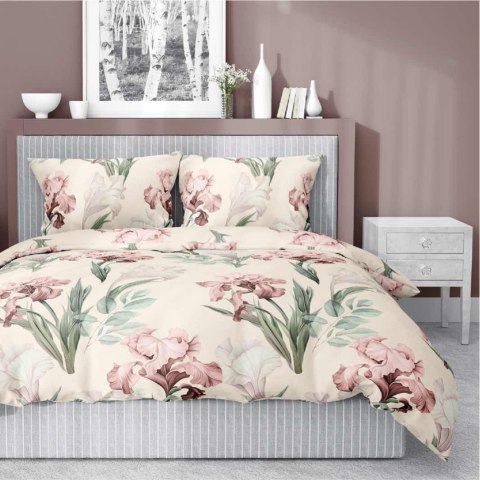 Pościel satynowa 160x200 kremowa różowa zielona kwiaty 5089 A Home Satin 11 Pościel satynowa 160x200 kremowa różowa zielona kwiaty 5089 A Home Satin 11