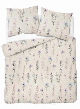 Pościel satynowa 160x200 kremowa różowa zielona kwiaty 5091 A Home Satin 11