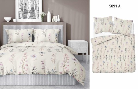 Pościel satynowa 160x200 kremowa różowa zielona kwiaty 5091 A Home Satin 11 Pościel satynowa 160x200 kremowa różowa zielona kwiaty 5091 A Home Satin 11