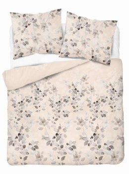 Pościel satynowa 220x200 kremowa beżowa jasna liście 5084 B Home Satin 11