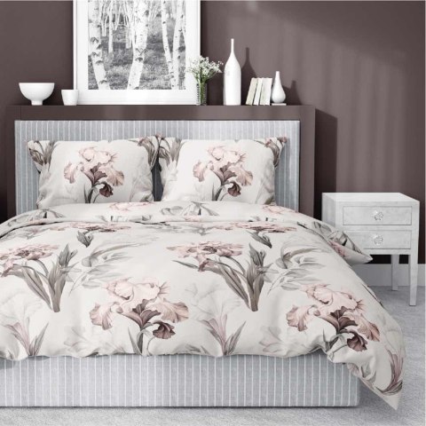 Pościel satynowa 220x200 kremowa ciemna szara jasna kwiaty 5089 B Home Satin 11 Pościel satynowa 220x200 kremowa ciemna szara jasna kwiaty 5089 B Home Satin 11