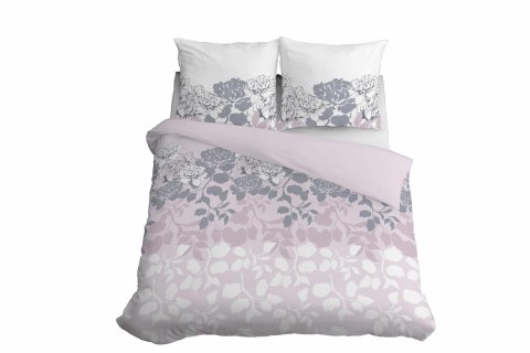 Pościel satynowa 220x200 różowa jasna szara biała kwiaty liście 5090 A Home Satin 11 Pościel satynowa 220x200 różowa jasna szara biała kwiaty liście 5090 A Home Satin 11
