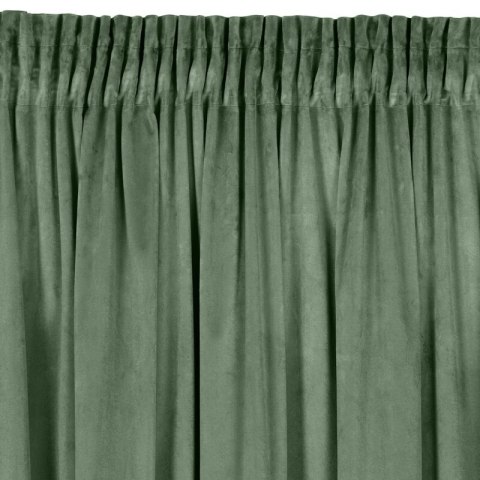 Zasłona 140x270 Melanie welurowa miętowa ciemna gotowa na taśmie Eurofirany Zasłona 140x270 Melanie welurowa miętowa ciemna gotowa na taśmie Eurofirany