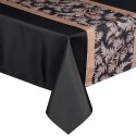 Obrus + bieżnik 140x180+33x180 Anita 1 czarny zdobiony wzorem roślinnym Eurofirany Obrus + bieżnik 140x180+33x180 Anita 1 czarny zdobiony wzorem roślinnym Eurofirany