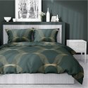 Pościel satynowa 220x200 zielona butelkowa złota ornament 5088 B Home Satin 11 Pościel satynowa 220x200 zielona butelkowa złota ornament 5088 B Home Satin 11