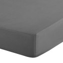 Prześcieradło z mikrofibry 220x200 Soft stalowe jednobarwne z gumką
