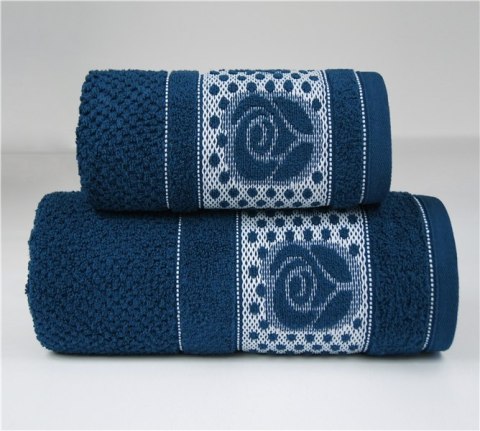 Ręcznik Dotti 70x130 granatowy 420 g/m2 frotte Greno Ręcznik Dotti 70x130 granatowy 420 g/m2 frotte Greno