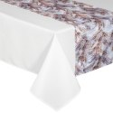 Obrus + bieżnik 140x220+33x220 Anita 4 biały zdobiony wzorem roślinnym Eurofirany Obrus + bieżnik 140x220+33x220 Anita 4 biały zdobiony wzorem roślinnym Eurofirany