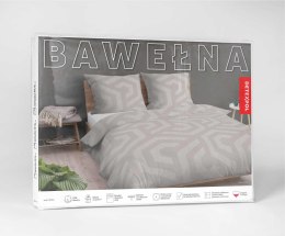 Pościel bawełniana 140x200 beżowa geometra 5113 A z jedną poszewką Bawełna 32