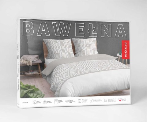 Pościel bawełniana 220x200 beżowa geometria 5112 B Bawełna 32 Pościel bawełniana 220x200 beżowa geometria 5112 B Bawełna 32