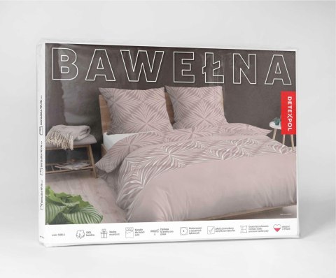 Pościel bawełniana 220x200 pudrowa różowa geometria 5108 A Bawełna 32 Pościel bawełniana 220x200 pudrowa różowa geometria 5108 A Bawełna 32