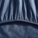 Prześcieradło satynowe z gumką 200x220 granatowe jednobarwne na wysoki materac I24 Prześcieradło satynowe z gumką 200x220 granatowe jednobarwne na wysoki materac I24