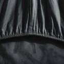 Prześcieradło satynowe z gumką 90x200 czarne jednobarwne na wysoki materac I24 Prześcieradło satynowe z gumką 90x200 czarne jednobarwne na wysoki materac I24