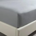 Prześcieradło satynowe z gumką 90x200 grafitowe jednobarwne na wysoki materac I24