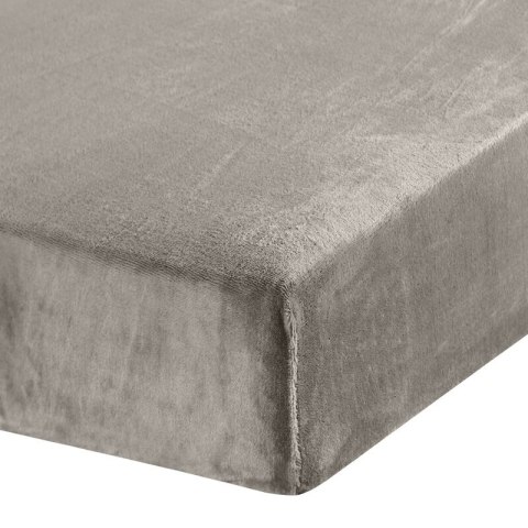 Prześcieradło z mikrofibry 220x200 Flano beżowe na wysoki materac 30 cm Eurofirany Prześcieradło z mikrofibry 220x200 Flano beżowe na wysoki materac 30 cm Eurofirany