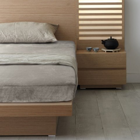 Prześcieradło z mikrofibry 220x200 Flano beżowe na wysoki materac 30 cm Eurofirany Prześcieradło z mikrofibry 220x200 Flano beżowe na wysoki materac 30 cm Eurofirany