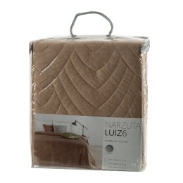 Narzuta dekoracyjna 170x210 Luiz 6 beżowa ciemna złota welurowa geometryczna