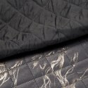 Narzuta dekoracyjna 170x210 Luiz 6 stalowa złota welurowa geometryczna Narzuta dekoracyjna 170x210 Luiz 6 stalowa złota welurowa geometryczna