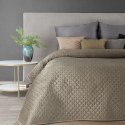 Narzuta dekoracyjna 200x220 Dimon beżowa ciemna geometryczna welurowa Eurofirany Narzuta dekoracyjna 200x220 Dimon beżowa ciemna geometryczna welurowa Eurofirany
