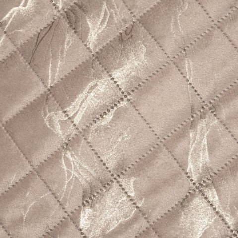 Narzuta dekoracyjna 200x220 Luiz 6 beżowa złota welurowa geometryczna Narzuta dekoracyjna 200x220 Luiz 6 beżowa złota welurowa geometryczna