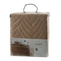Narzuta dekoracyjna 220x240 Luiz 6 beżowa ciemna złota welurowa geometryczna Narzuta dekoracyjna 220x240 Luiz 6 beżowa ciemna złota welurowa geometryczna