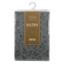 Obrus bieżnik 40x140 Simona srebrny liście z błyszczącym nadrukiem Eurofirany Obrus bieżnik 40x140 Simona srebrny liście z błyszczącym nadrukiem Eurofirany