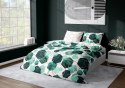 Pościel satynowa 140x200 Milargo Verde 009 zielona szara geometria z jedną poszewką Faro Pościel satynowa 140x200 Milargo Verde 009 zielona szara geometria z jedną poszewką Faro