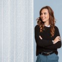 Firana 140x250 Cyntia biała gotowa na przelotkach Eurofirany