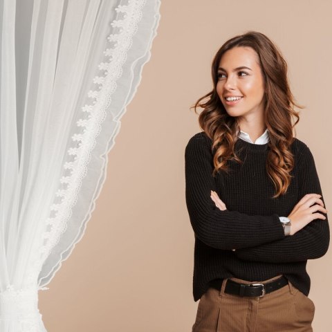 Firana 140x270 Larisa biała gotowa na taśmie + troczek Eurofirany Firana 140x270 Larisa biała gotowa na taśmie + troczek Eurofirany