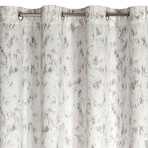 Zasłona 140x250 Kornelia kremowa z błyszczącym nadrukiem gotowa na przelotkach Eurofirany Zasłona 140x250 Kornelia kremowa z błyszczącym nadrukiem gotowa na przelotkach Eurofirany