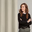 Zasłona 140x250 Nita beżowa gotowa na przelotkach Eurofirany