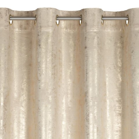 Zasłona 140x250 Renia beżowa jasna złota welurowa gotowa na przelotkach Eurofirany Zasłona 140x250 Renia beżowa jasna złota welurowa gotowa na przelotkach Eurofirany