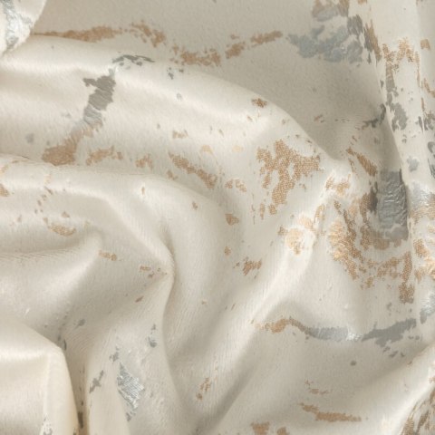 Zasłona 140x270 Dori kremowa gotowa na taśmie z błyszczącym nadrukiem Eurofirany Zasłona 140x270 Dori kremowa gotowa na taśmie z błyszczącym nadrukiem Eurofirany