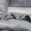 Narzuta welurowa 240x220 Maya szara geometryczna krzyżyki I24