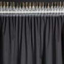 Zasłona 140x270 Emila czarna szampańska gotowa na taśmie Eurofirany