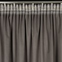 Zasłona 140x270 Felis grafitowa szampańska z nadrukiem liści gotowa na taśmie Eurofirany