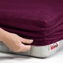 Prześcieradło frotte z gumką 120x200 śliwkowe 027 grube 200g/m2 KARO Prześcieradło frotte z gumką 120x200 śliwkowe 027 grube 200g/m2 KARO