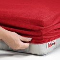 Prześcieradło frotte z gumką 140x200 czerwone 024 grube 200g/m2 KARO Prześcieradło frotte z gumką 140x200 czerwone 024 grube 200g/m2 KARO