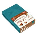 Prześcieradło frotte z gumką 140x200 turkusowe morskie 048 grube 200g/m2 KARO