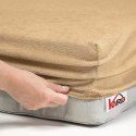 Prześcieradło frotte z gumką 160x200 beżowe 009 grube 200g/m2 KARO Prześcieradło frotte z gumką 160x200 beżowe 009 grube 200g/m2 KARO