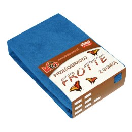Prześcieradło frotte z gumką 160x200 chabrowe 032 grube 200g/m2 KARO