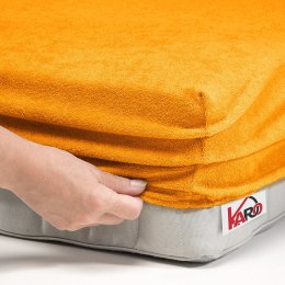 Prześcieradło frotte z gumką 160x200 pomarańczowe 050 grube 200g/m2 KARO
