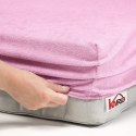 Prześcieradło frotte z gumką 160x200 różowe jasne 018 grube 200g/m2 KARO Prześcieradło frotte z gumką 160x200 różowe jasne 018 grube 200g/m2 KARO